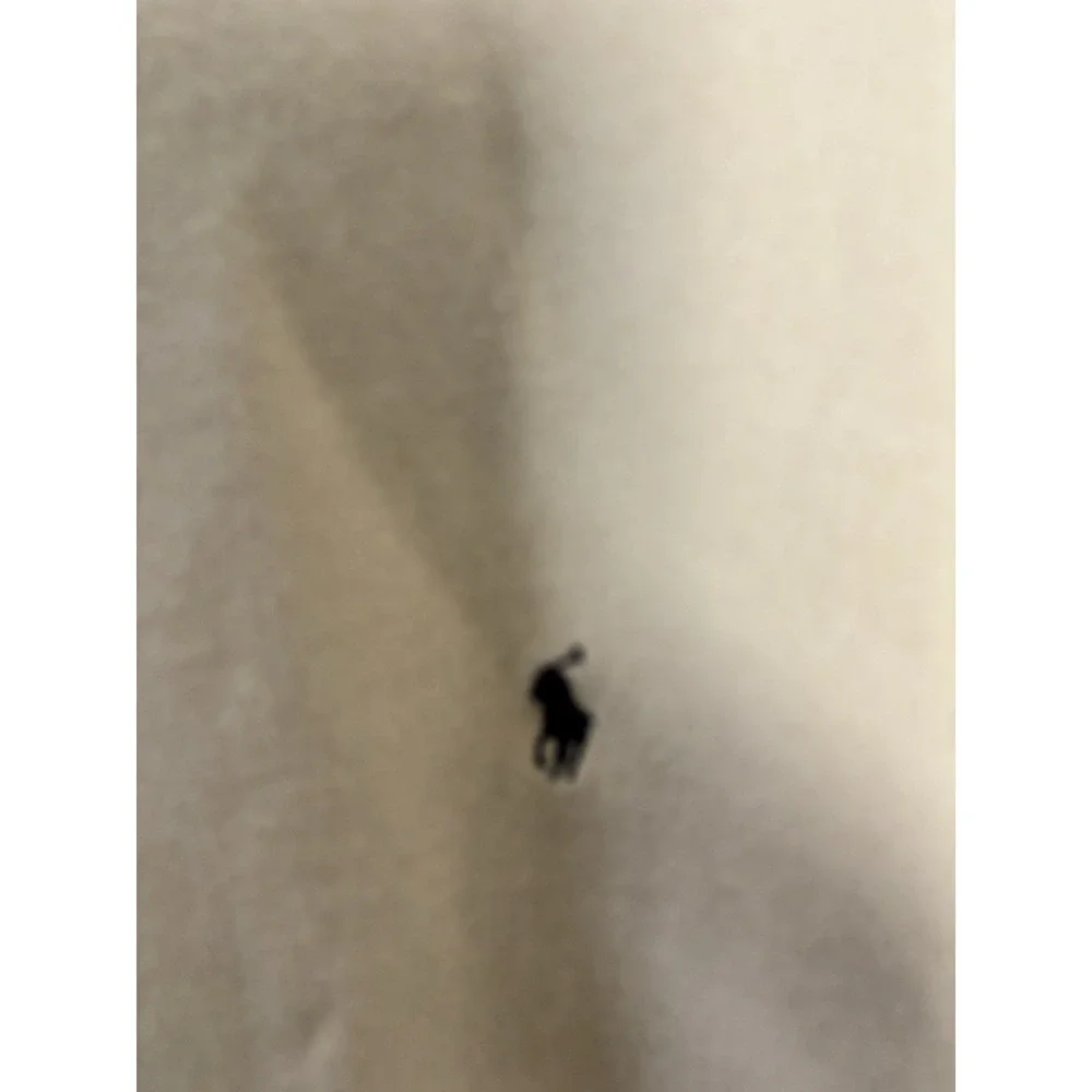 VINTAGE Polo Ralph Lauren Crewneck Sweatshirt Size Large Khaki Black Pony - Picture 2 of 9